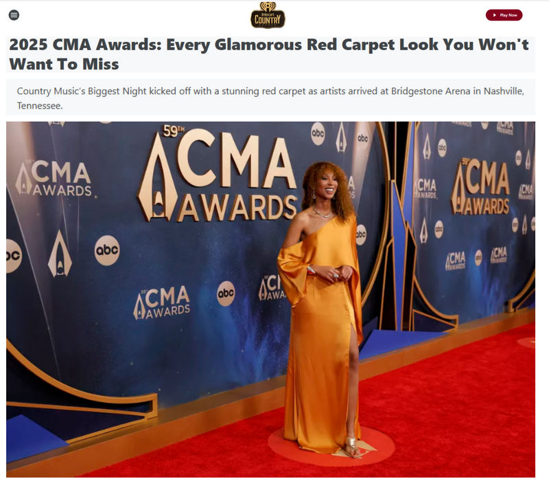 Tiera Kennedy Elevates Her CMA Awards Look with VALENTINA RANGONI