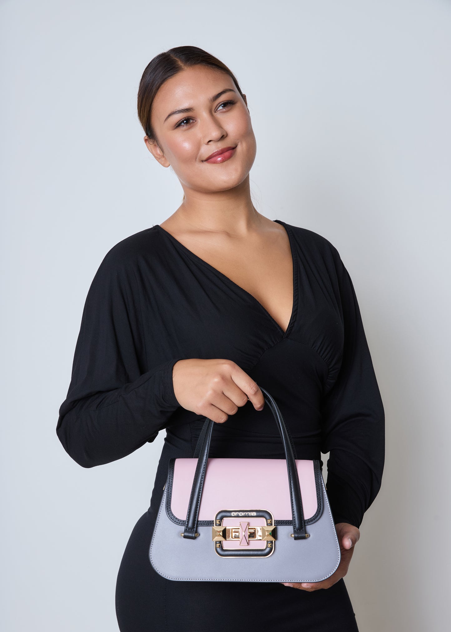 Cromia Grey/Pink Purse
