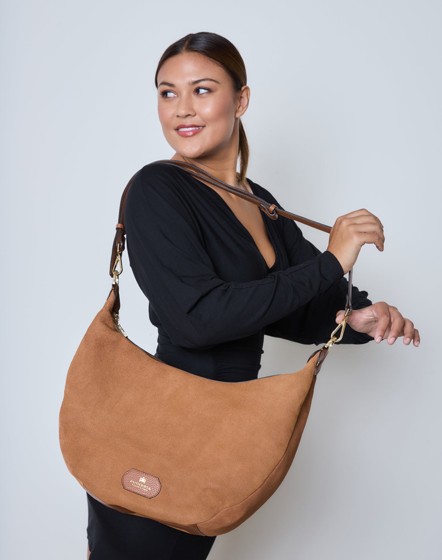 Cuoreria Florentina Caramel Suede Tote
