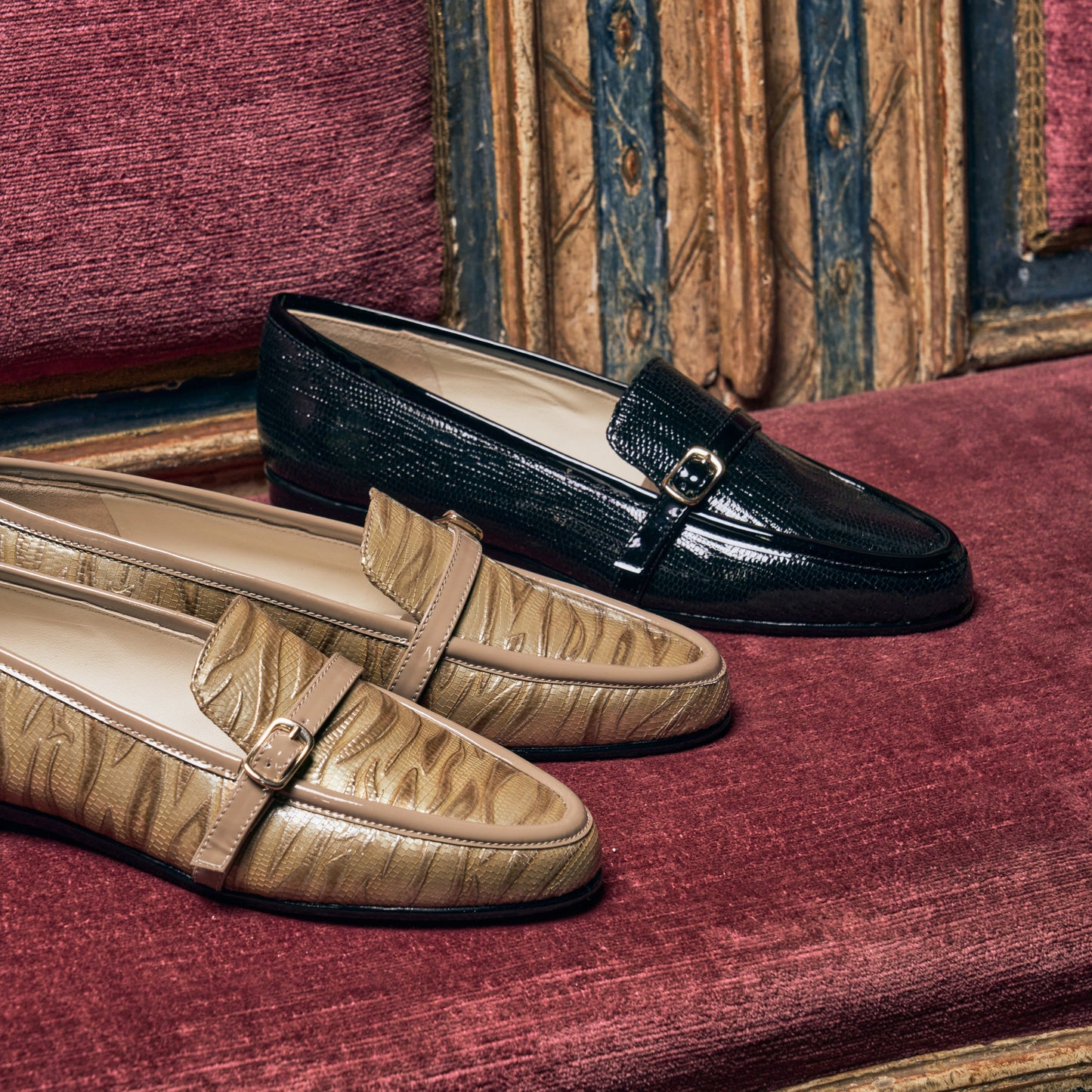 Okapi Loafer Blk Tgr/Blk Pat