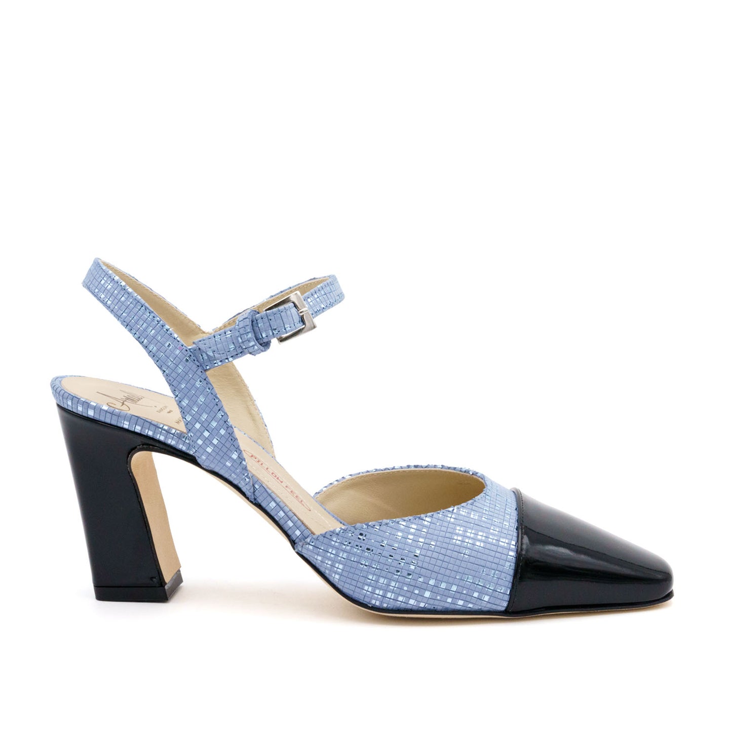 Florentia Lt Blue Quarter Strap Pump