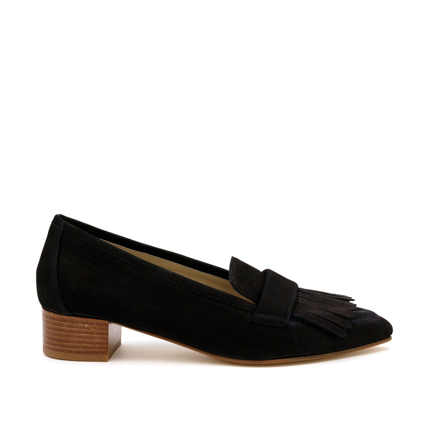 Asti Black Fringe Pump