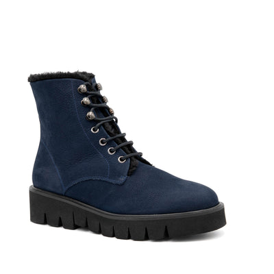 Rivoli Lace Fur Navy Long Beach