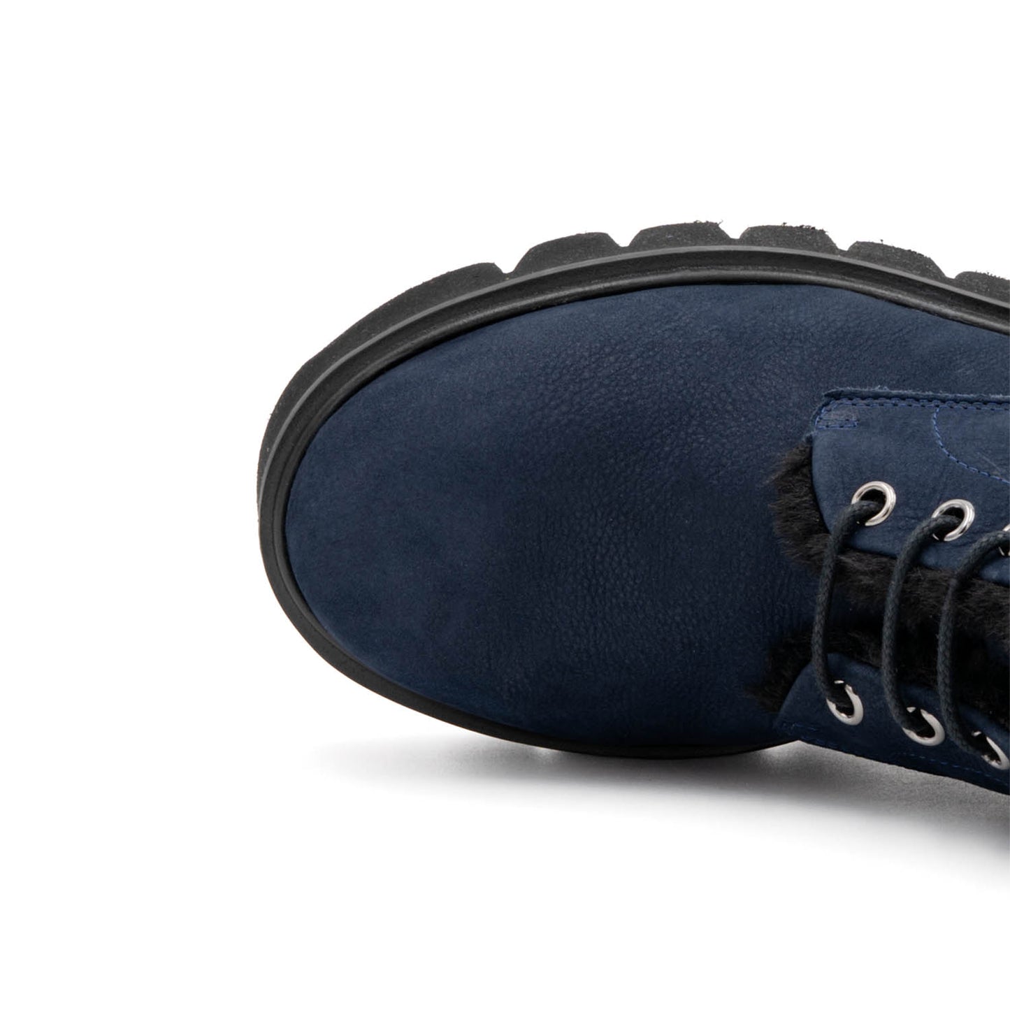 Rivoli Lace Fur Navy Long Beach