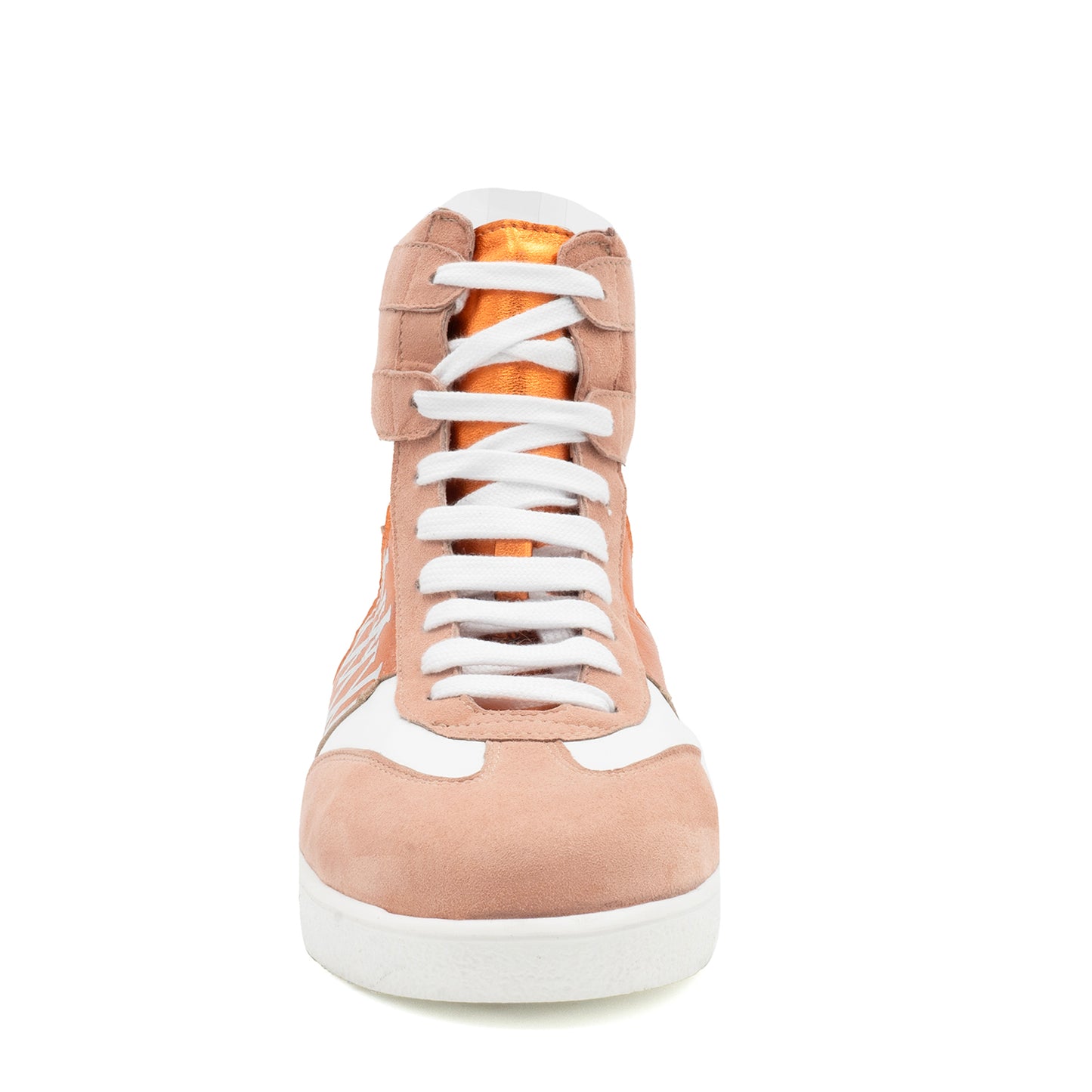 Velocis Hi Top White Parm/Salmon