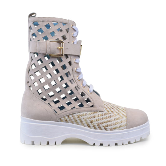 BREE in Sand Cashmere/Oro Kip *SALE ITEM* ORIGINAL PRICE: $425