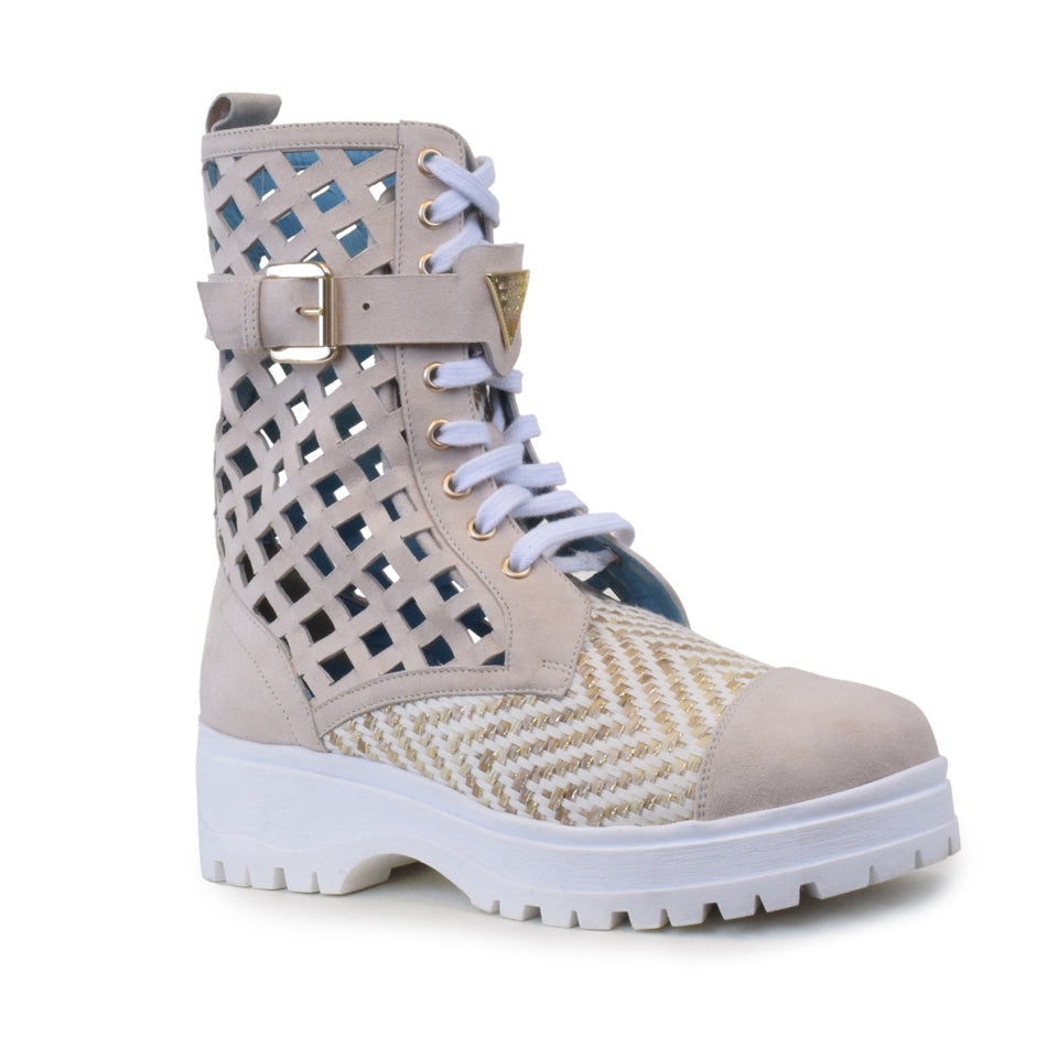 BREE in Sand Cashmere/Oro Kip *SALE ITEM* ORIGINAL PRICE: $425