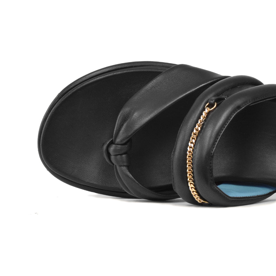 Caletta Sandal in Black Parmasoft
