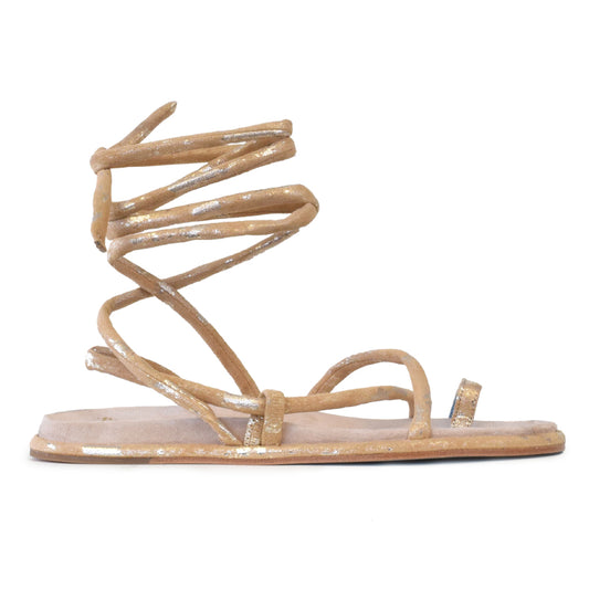 Castello Sandal in Rugine Vaniglia/Sand Cashmere