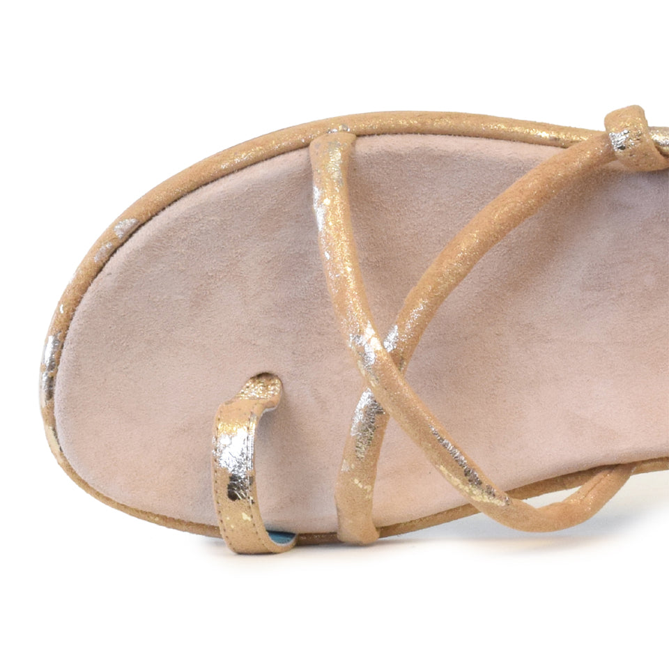 Castello Sandal in Rugine Vaniglia/Sand Cashmere