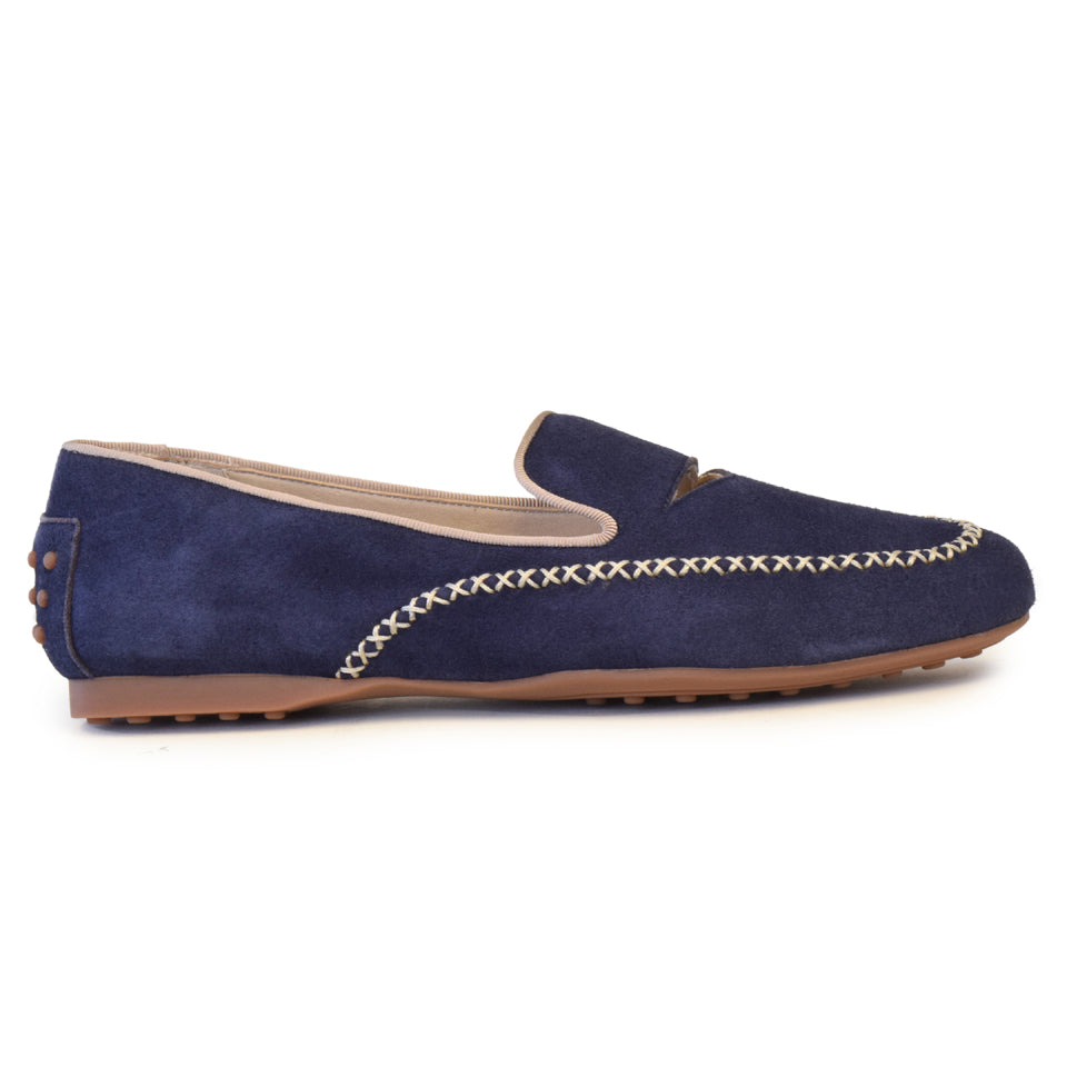 David Loafer in Navy Cashmere
