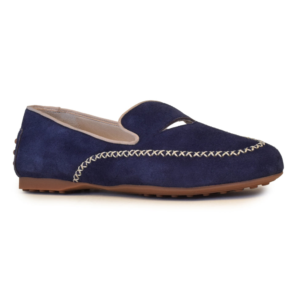 David Loafer in Navy Cashmere
