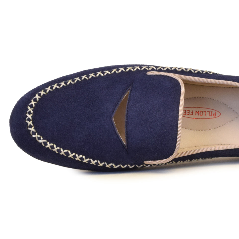 David Loafer in Navy Cashmere