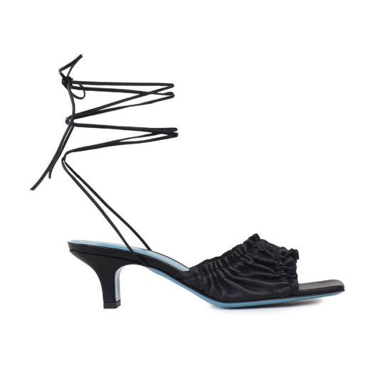 Derek Tie Sandal in Black Parmasoft