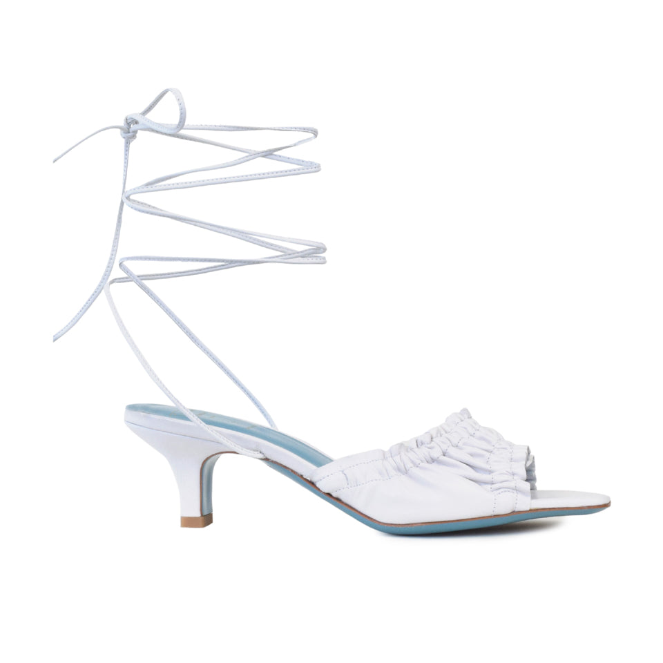 Derek Tie Sandal in White Parmasoft