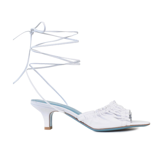 Derek Tie Sandal in White Parmasoft