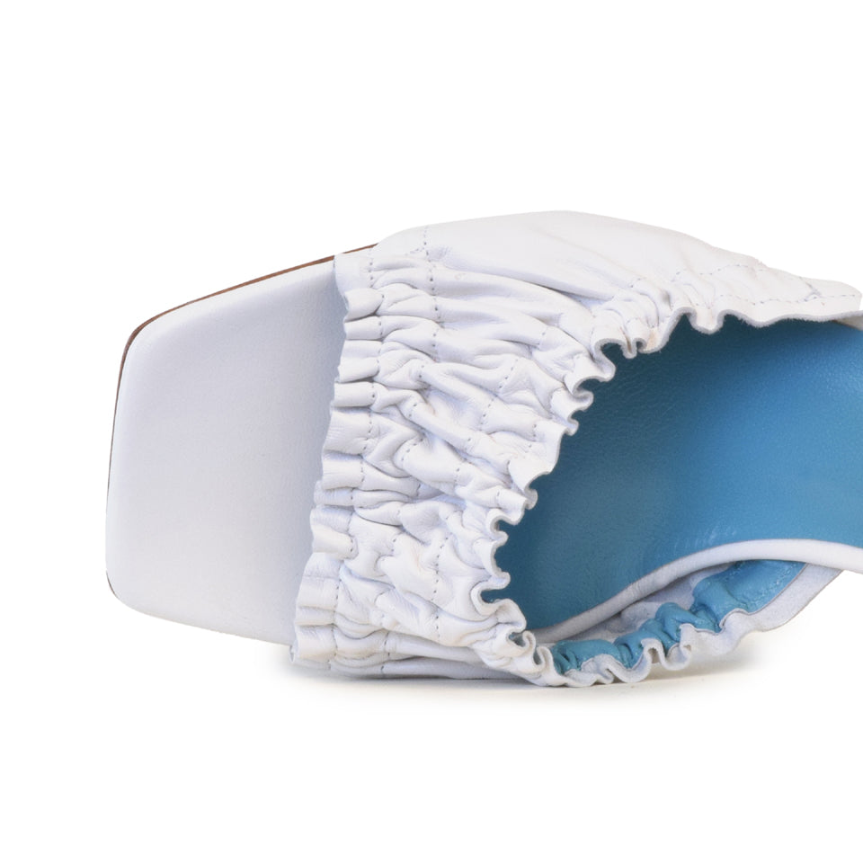 Derek Tie Sandal in White Parmasoft
