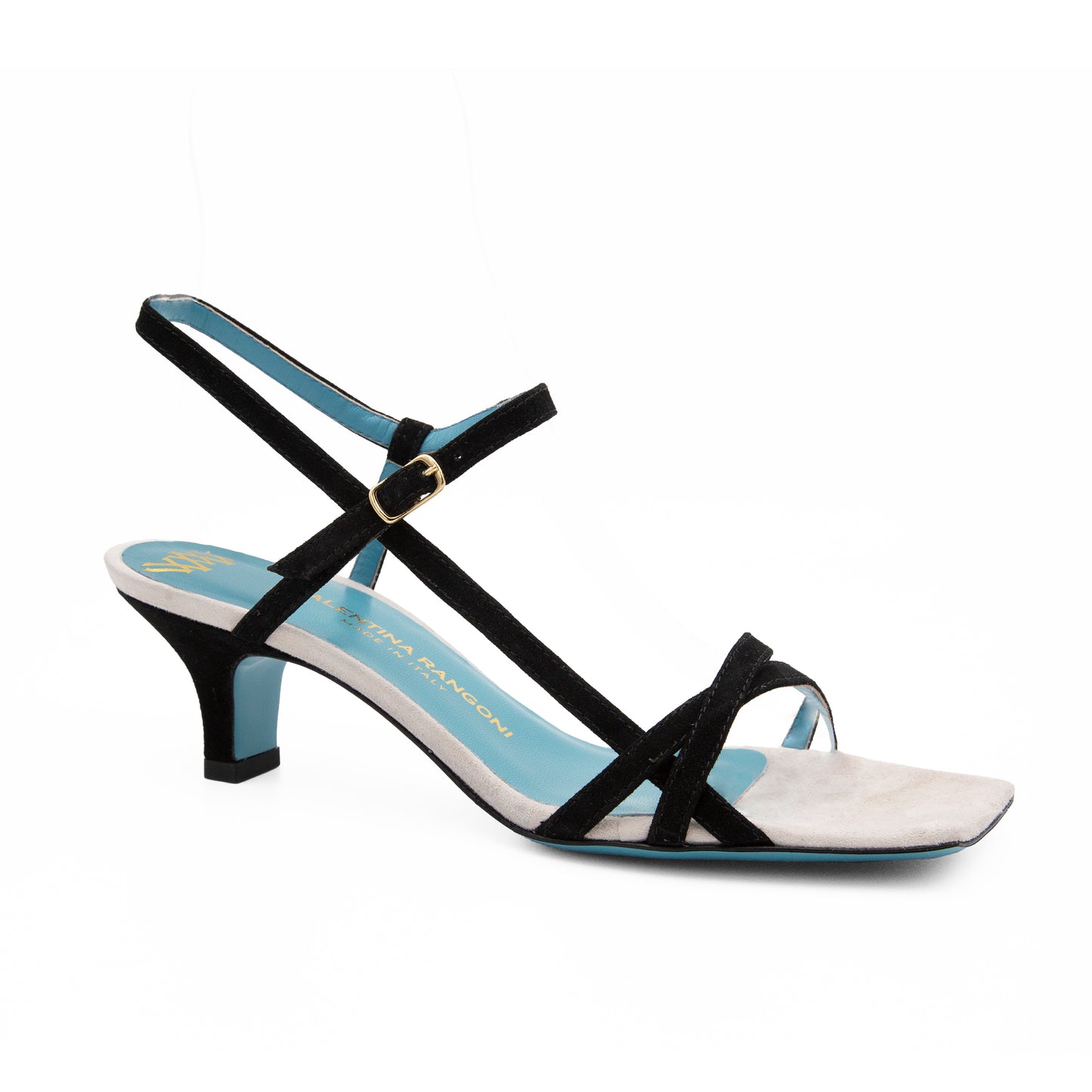 Donna Sandal Blk Parm/Dust Cas