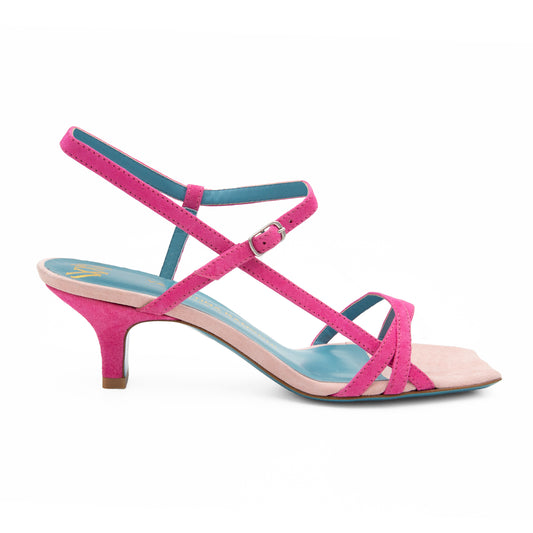 Donna Sandal Fuxia/Cipria Cash