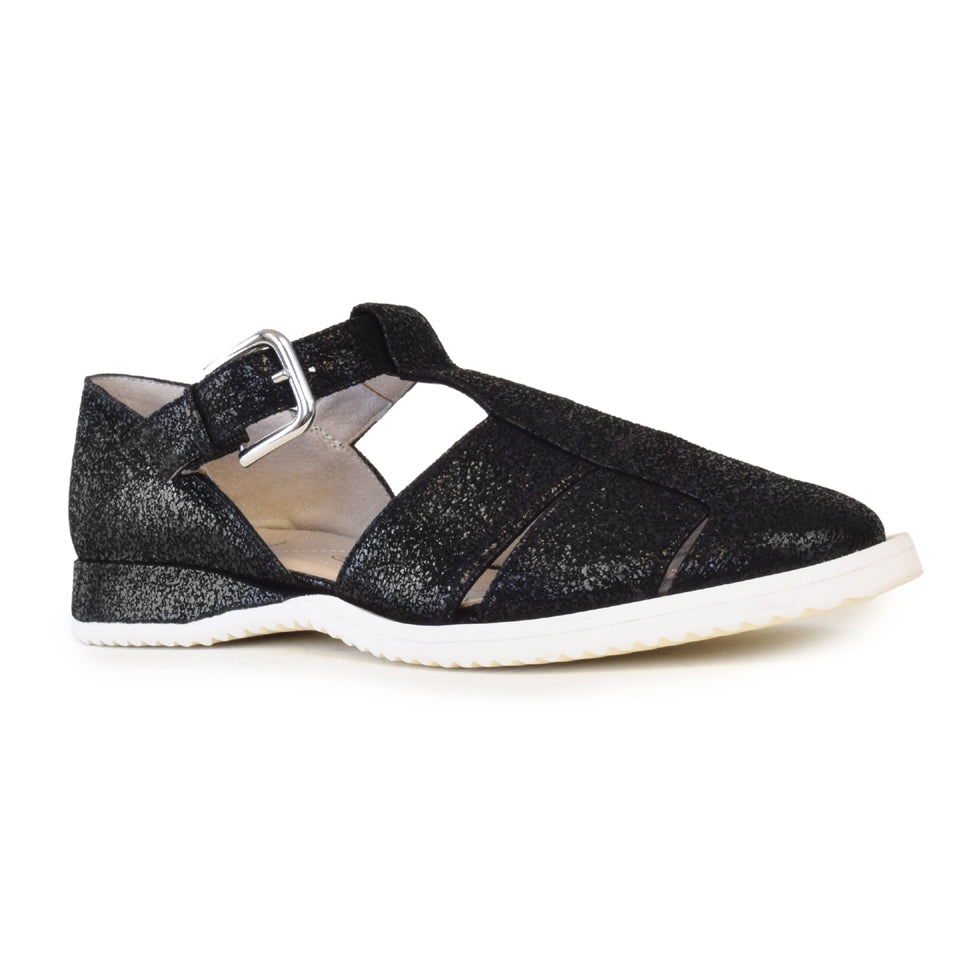 Eduard Sandal in Black Dusty Polveremet