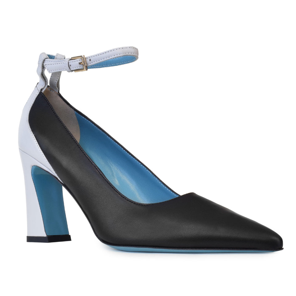 Fosca Pump W/Strp Black/Ice Parmasoft