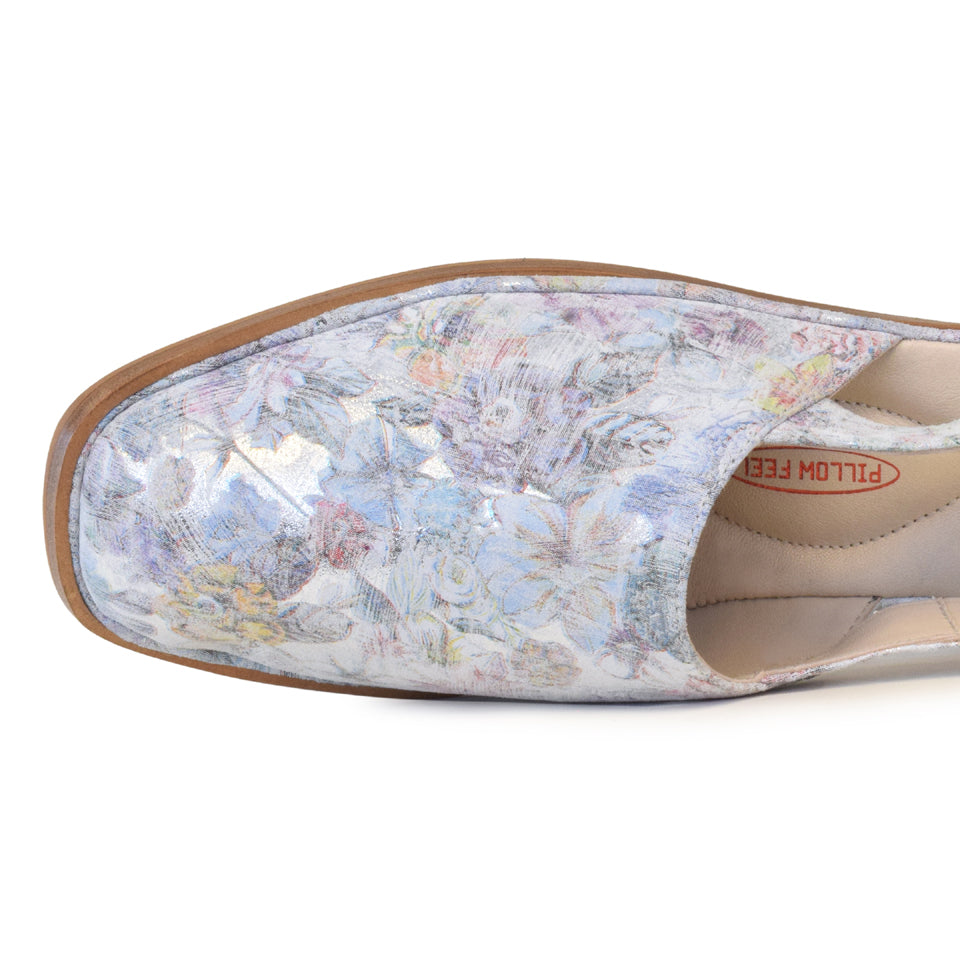 Gelso Flat Sling in Bianco Hairy