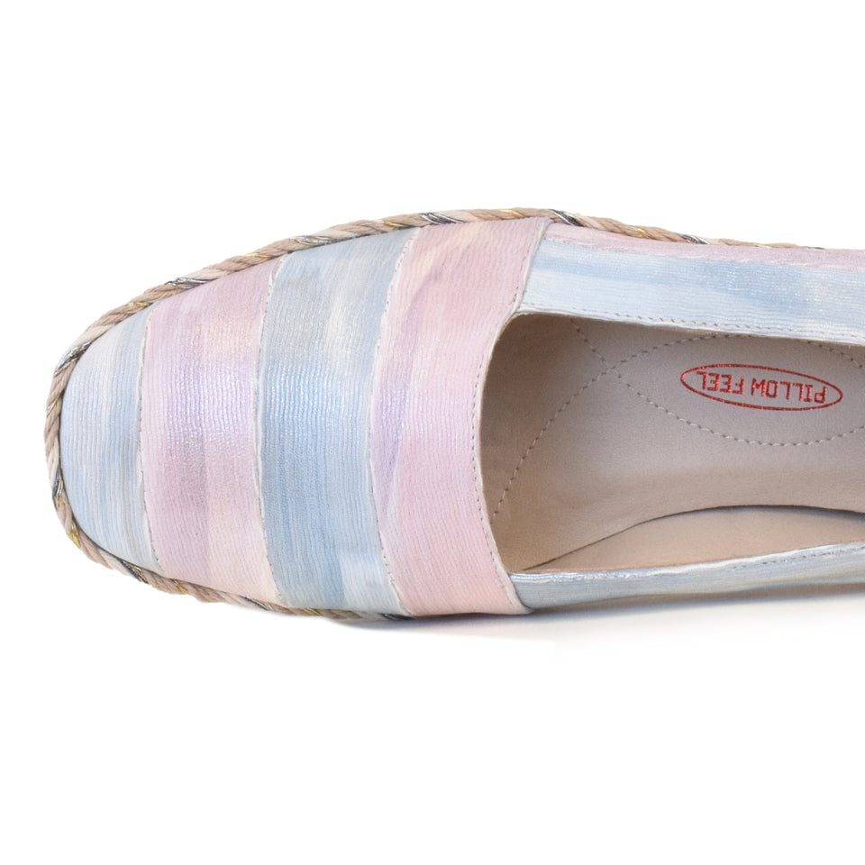 Gennaro Flat in Sky Nappa Brushed/Lilla Nappa Brushed