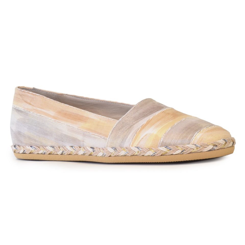 Gennaro Flat in Terra Nappa Brushed/Paglia Nappa Brushed