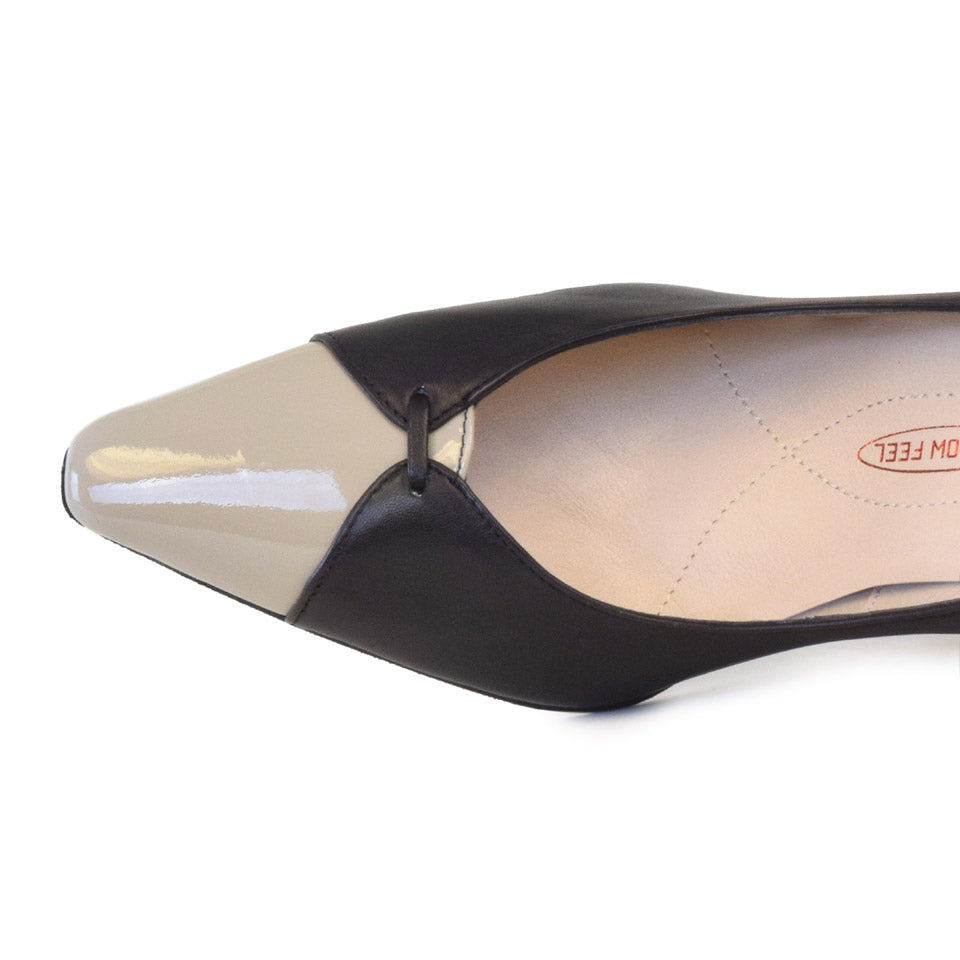 Icona Pump in Black Parmasoft /Polvere Vernice
