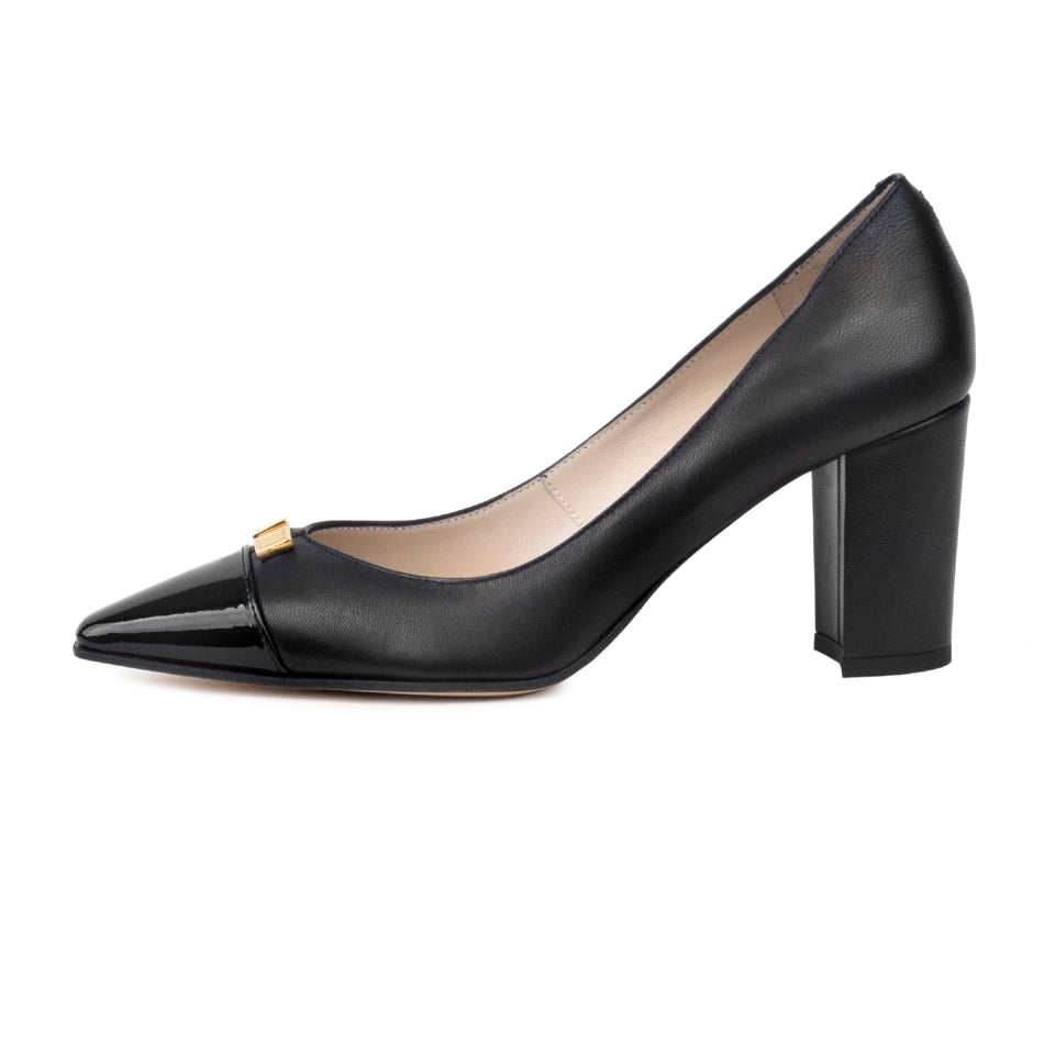 Idonia Ct Pump Black Parm/Patent *SALE ITEM* Reg Price $275