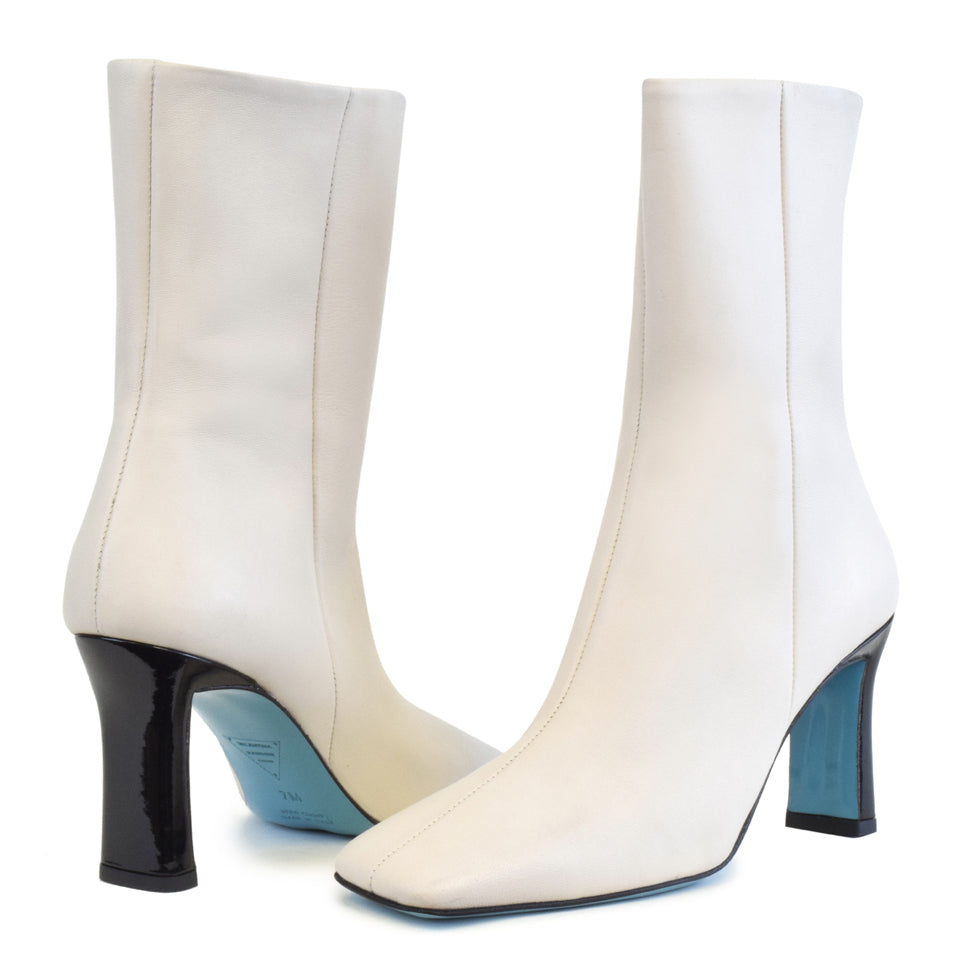 LETTERA in Foam Damascato/Black Vernice heel