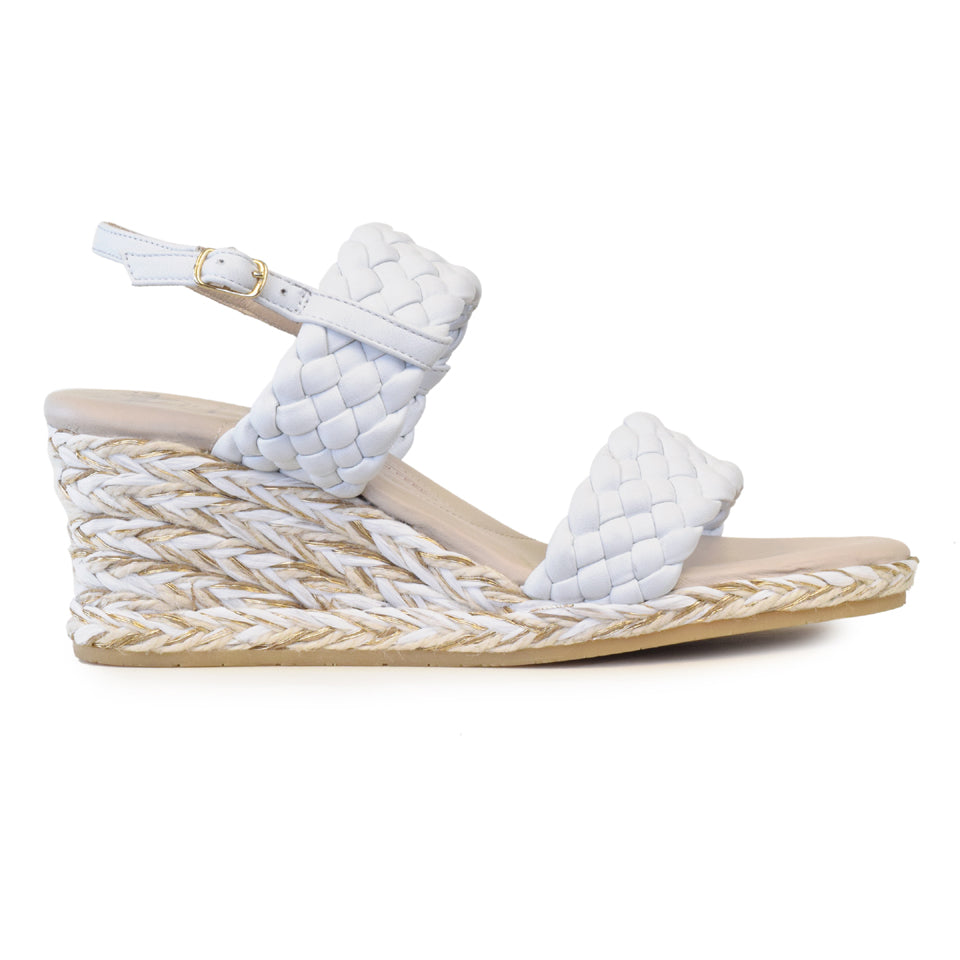 Lady Sandal in White Parmasoft