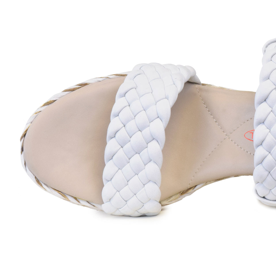 Lady Sandal in White Parmasoft