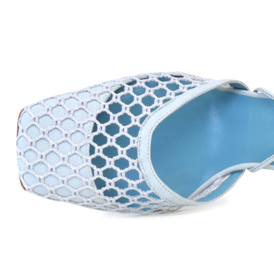 Leone Sling in Aquamarine Parmasoft/Grey Knots Fabric