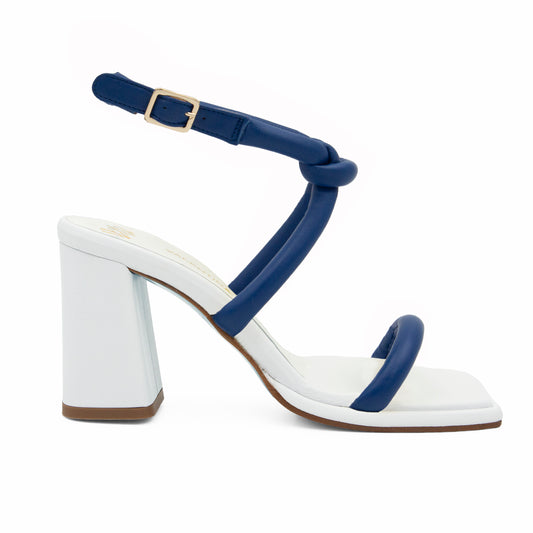 Lino Snd W/Strp Royal/White Parm