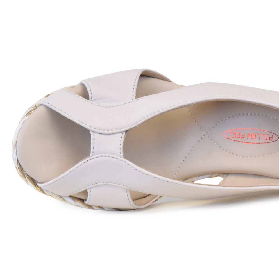 Lolita Wedge Sandal in Tofu Parmasoft