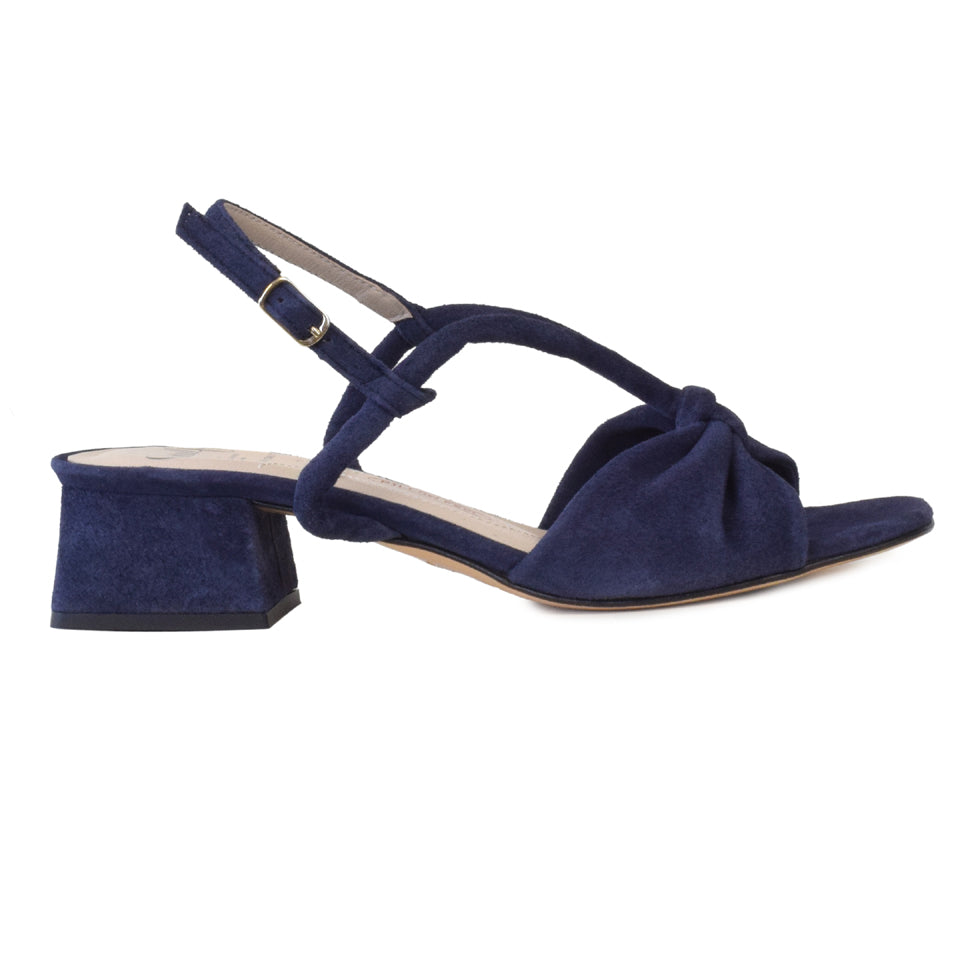 Malvassia Sandal in Navy Cashmere