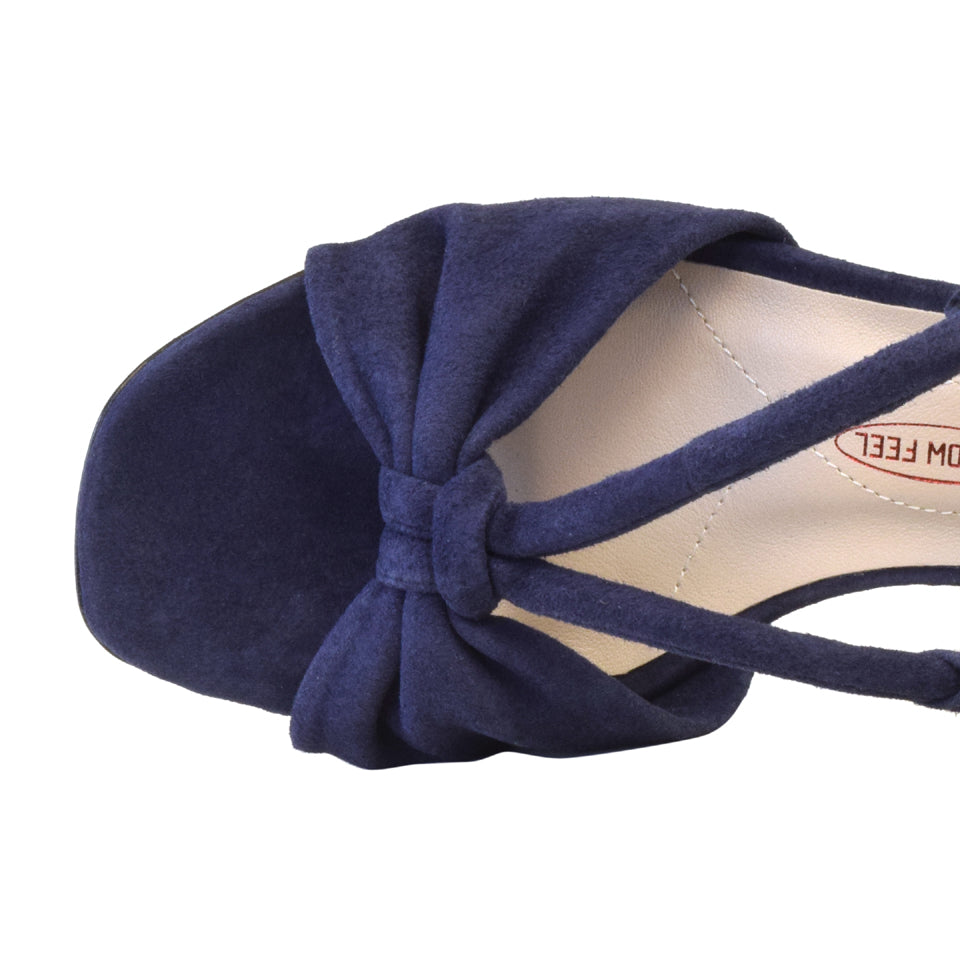 Malvassia Sandal in Navy Cashmere