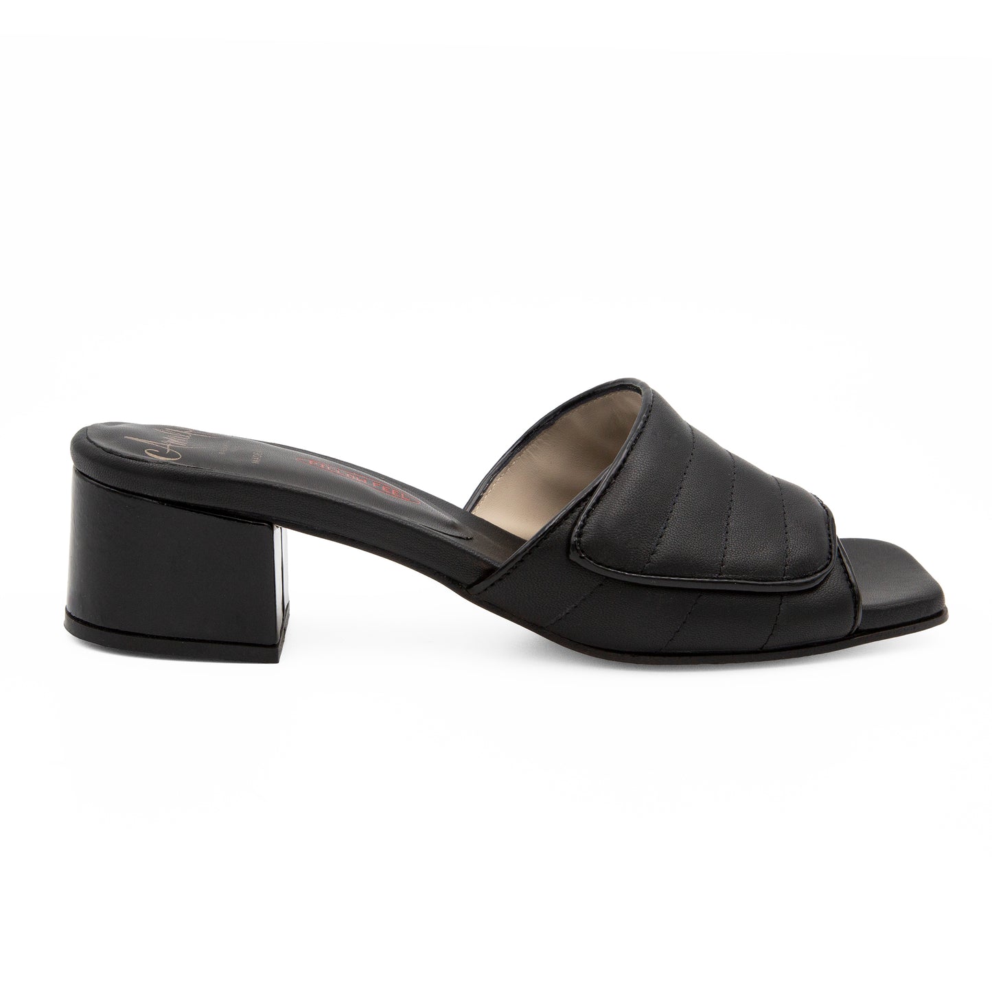 Mango Slide Black Parm/Patent