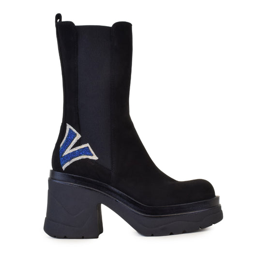 Narciso Mid Boot Black Nabuk