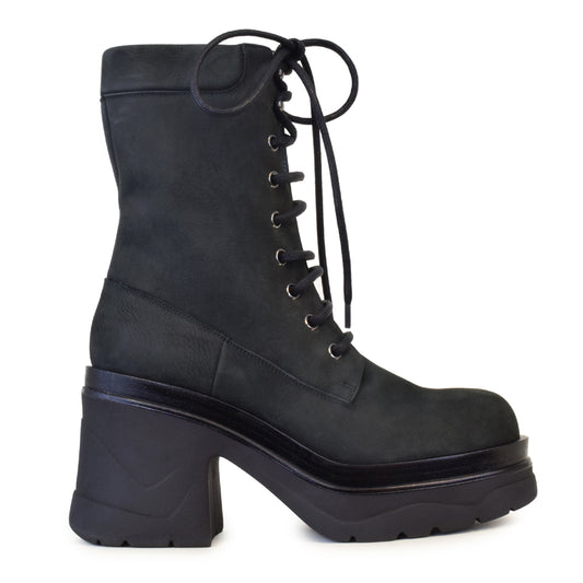 Nebula Lu Mid Boot Black Nabuk