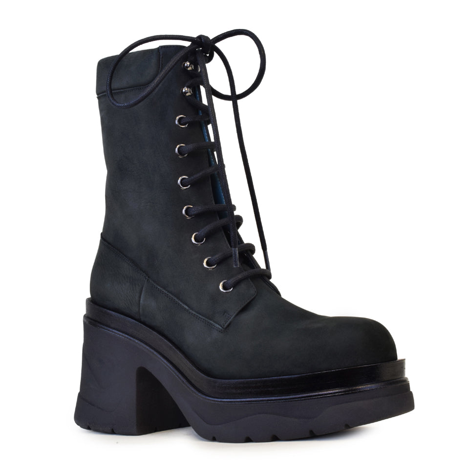 Nebula Lu Mid Boot Black Nabuk