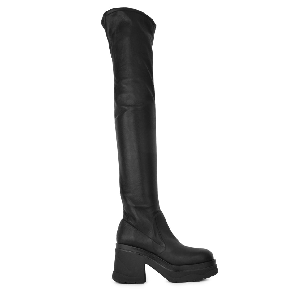 Nobel Tall Boot Black Harley Stretch – Rangoni Firenze