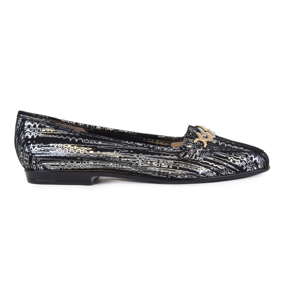 Oste Flat in Silver Suede Metal *SALE ITEM* Reg Price $240