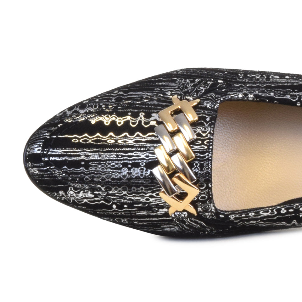 Oste Flat in Silver Suede Metal *SALE ITEM* Reg Price $240