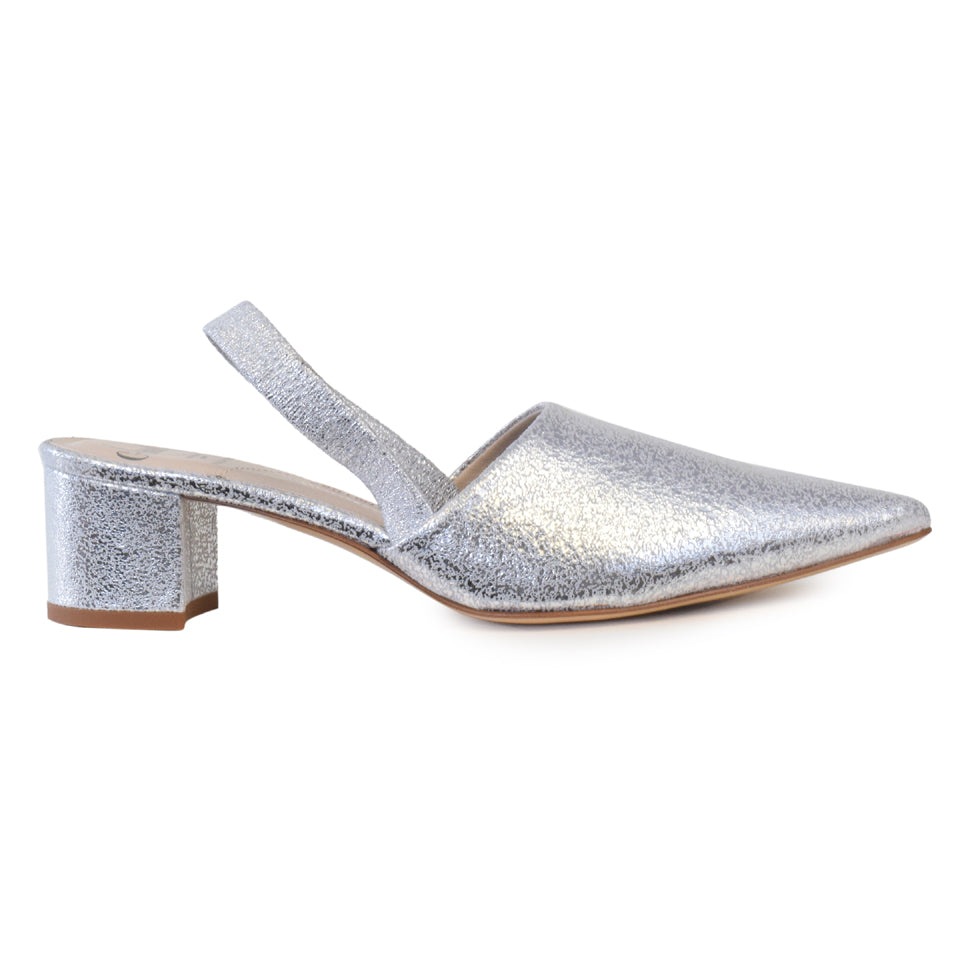 Pincio Sling in Silver Dusty Polveremet