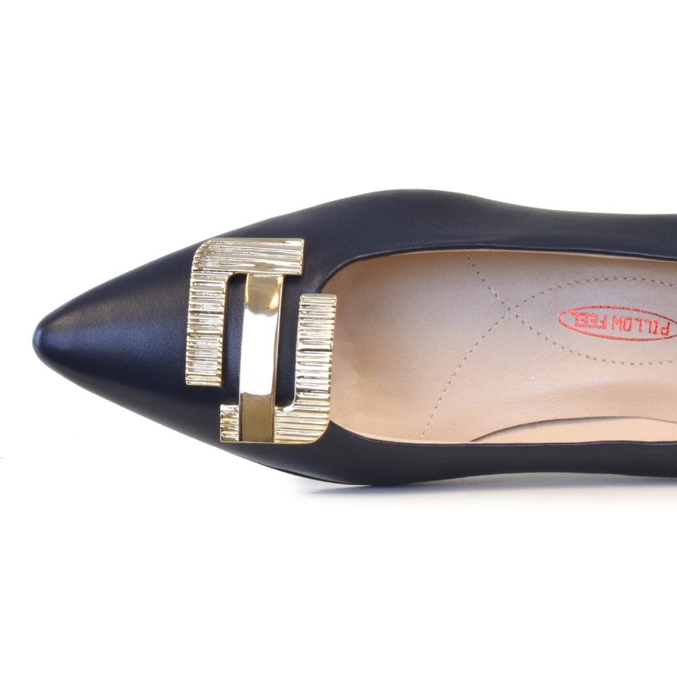 Pitagora Pump in Blu Pavone Parmasoft