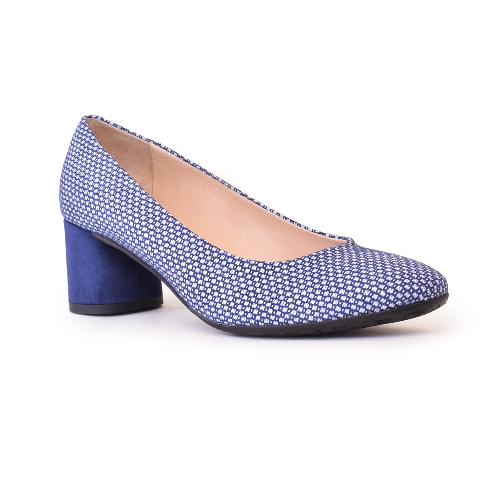 REMOLE in Blue & White Toffes/Notte Cashmere Heel *SALE ITEM* ORIGINAL PRICE: $240.00