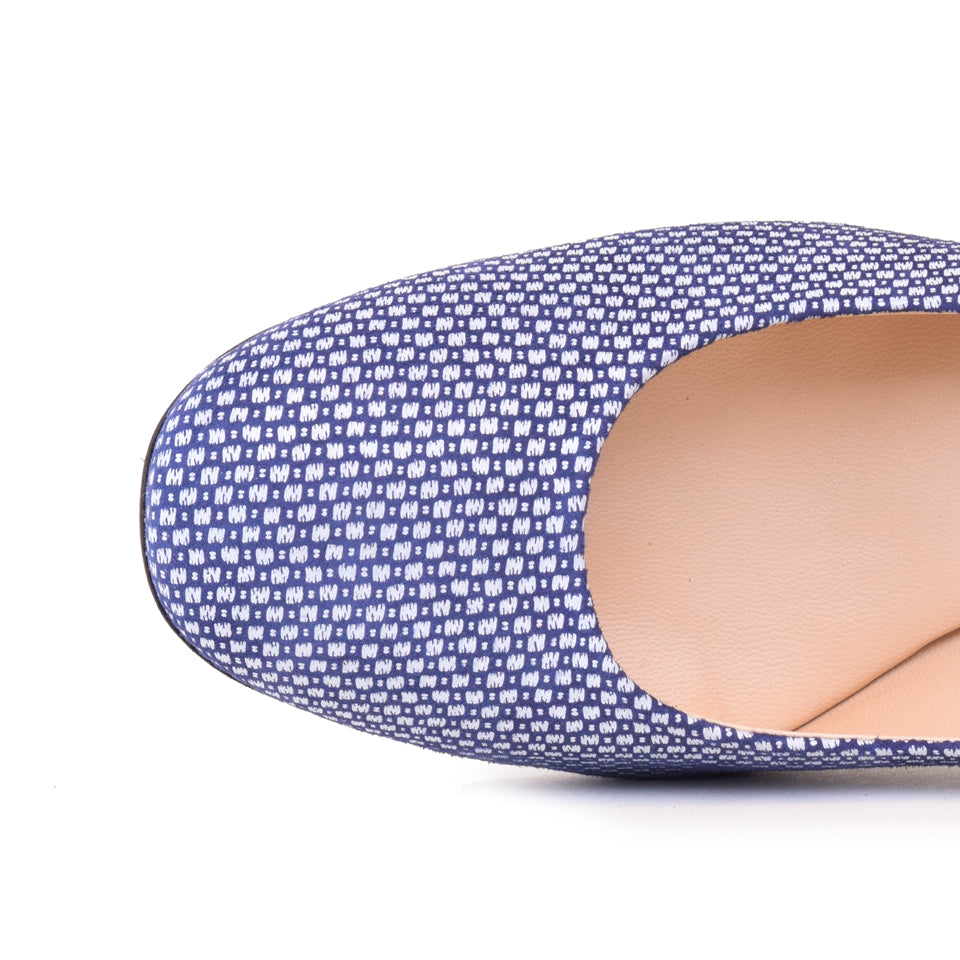 REMOLE in Blue & White Toffes/Notte Cashmere Heel *SALE ITEM* ORIGINAL PRICE: $240.00