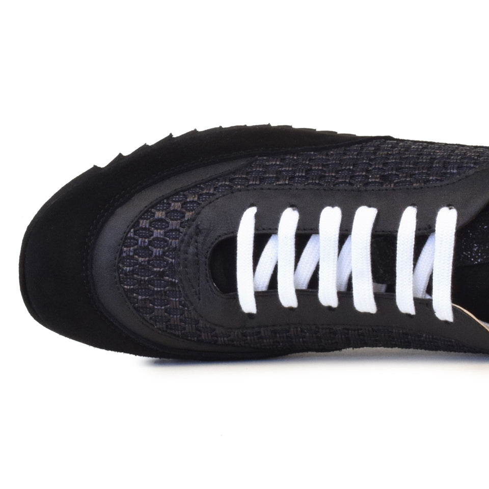 Roberto Laceup in Black Oasi/Black Cashmere/Black Palis